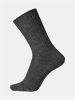 Egtved sokker, kraftig rib uld mørkegrå